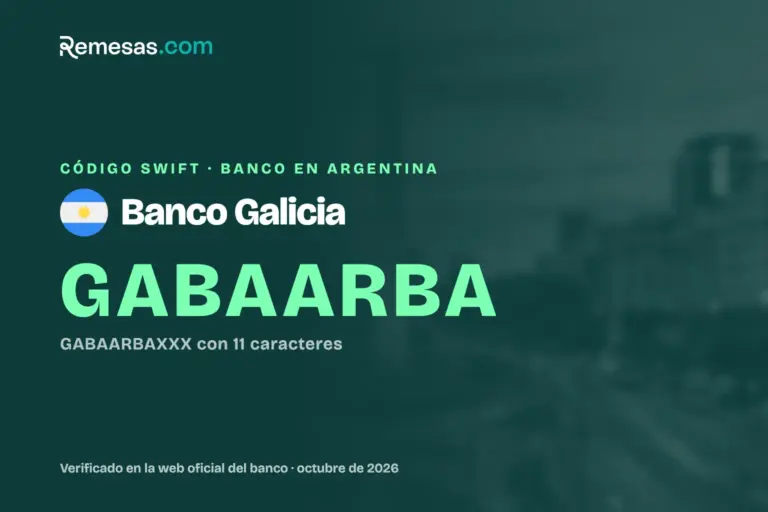 Código SWIFT del Banco Galicia: cómo recibir dinero del extranjero (2026)