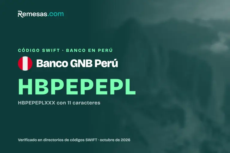 Código SWIFT del Banco GNB Perú: cómo recibir dinero del extranjero (2026)