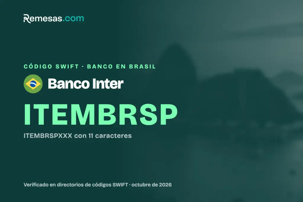 Código SWIFT del Banco Inter: cómo recibir dinero del extranjero (2026)