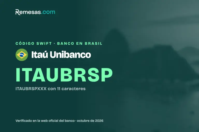 Código SWIFT de Itaú Unibanco: cómo recibir dinero del extranjero (2026)