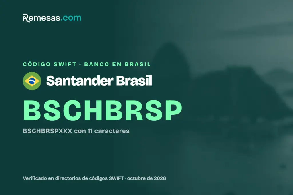 Código SWIFT de Santander Brasil: cómo recibir dinero del extranjero (2026)